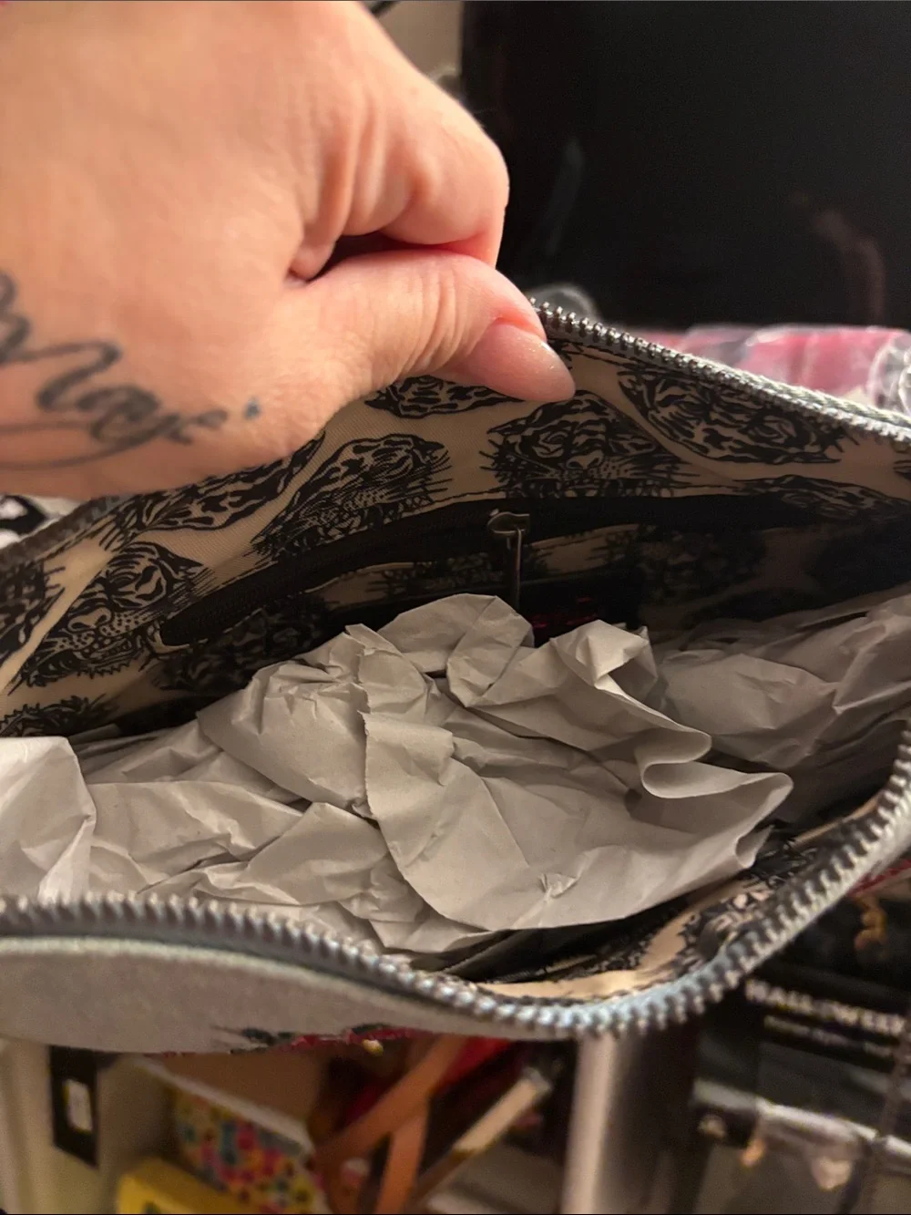 Ed Hardy Denim Shoulder Bag NWT